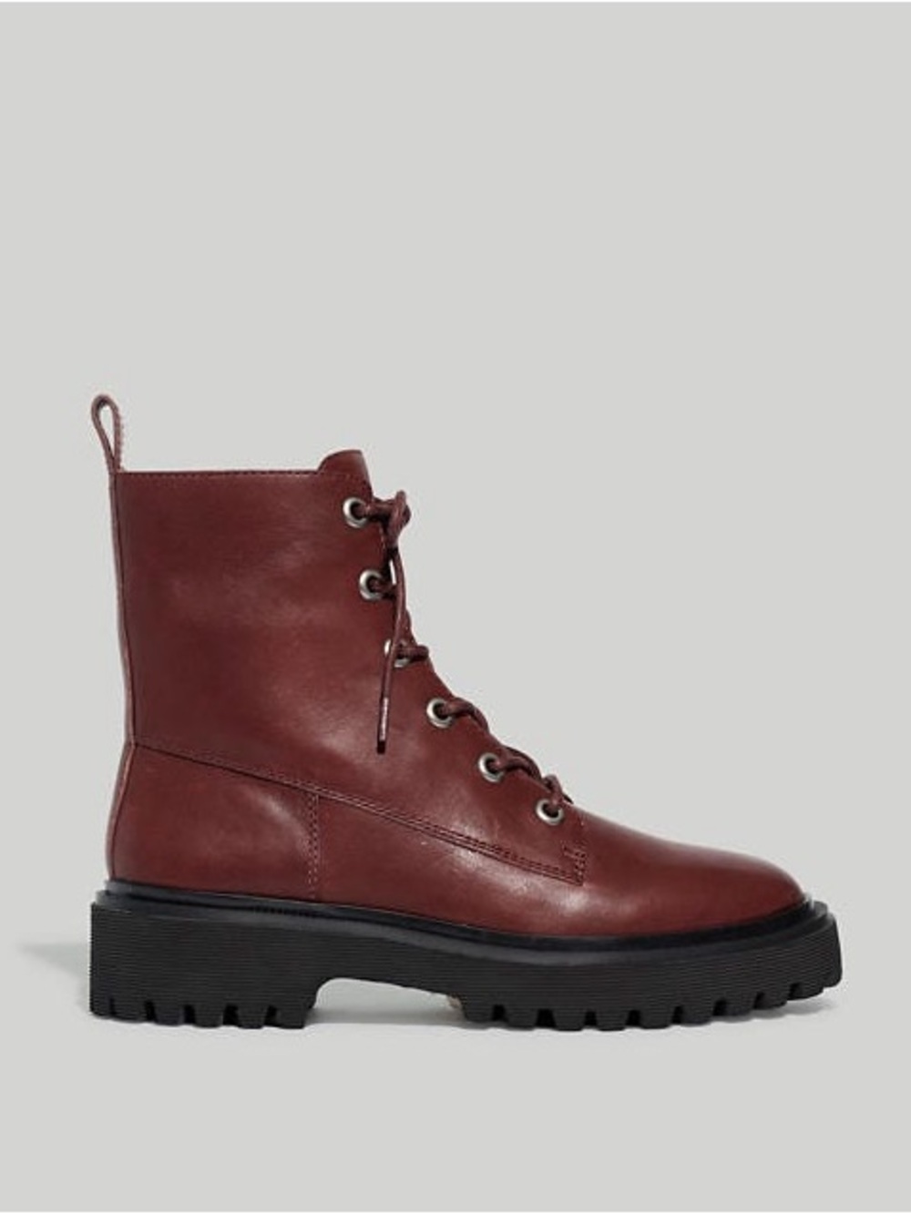 Madewell  Rayna Leather Lace Up Boots